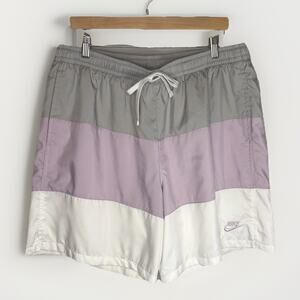 Nike Club Essentials Swim Trunks Shorts Mens XL CJ4486 Loose Fit Colorblock Prep